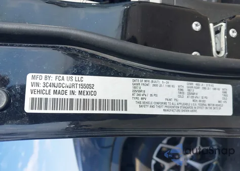 2024 Jeep Compass Limited 4X4 from USA, damaged, VIN 3C4NJDCN0RT155052